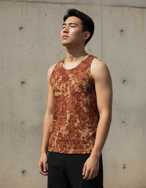 Men's Burnt Sienna Veil men's tank tops