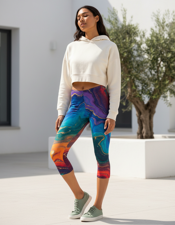 Marble Collection capri leggings