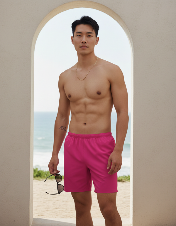 Men's Swim Trunks in Dragonfruit