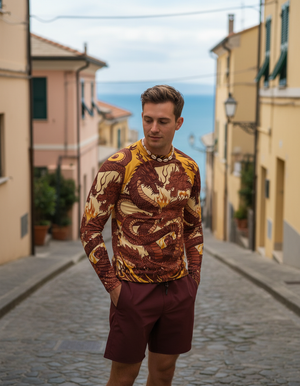 Men's Burnt Sienna Ember men's rashguards
