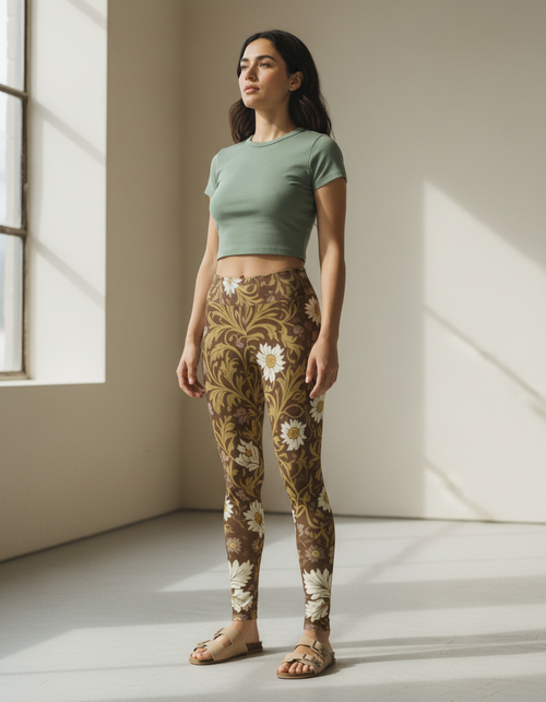 Amber Haze Acanthus full-length leggings