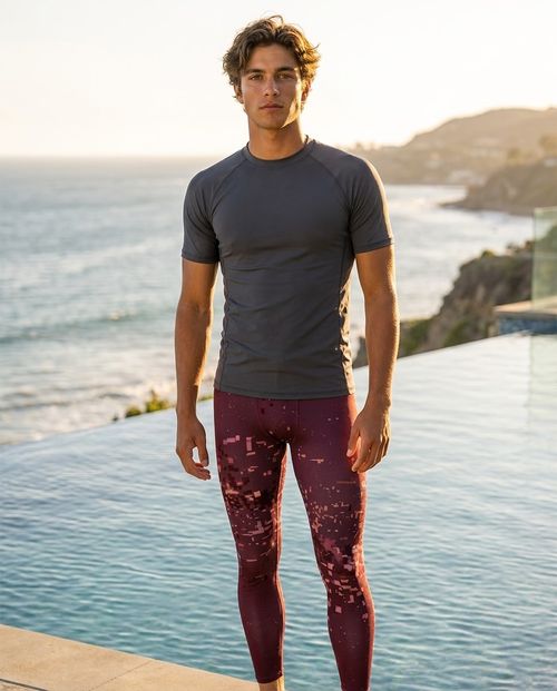 Amaranth Ember Leggings Men's Leggings — Lolekai