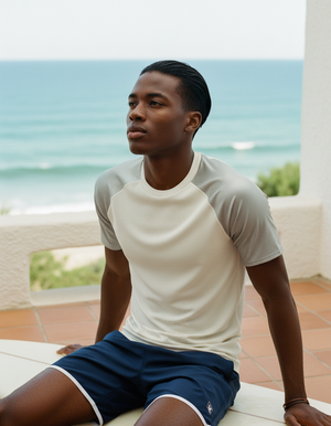 Men's White Onyx Chroma men's short-sleeve rashguards