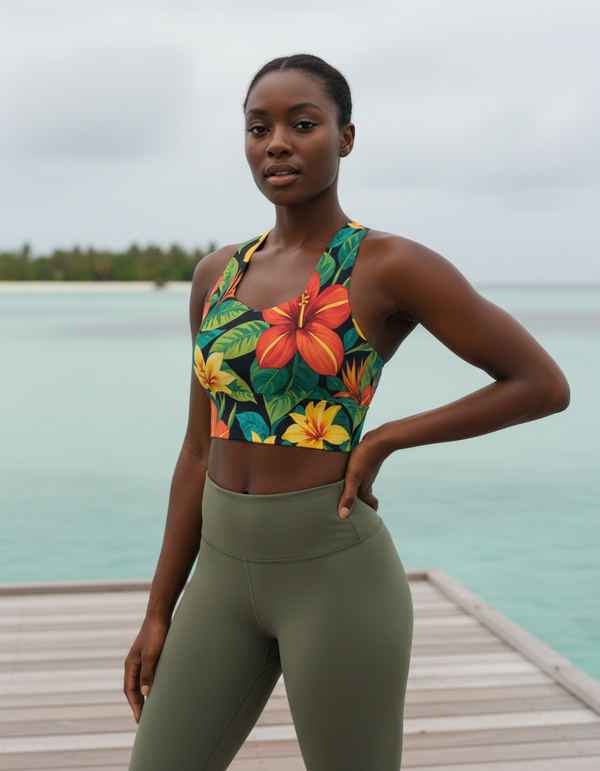 Gauguin Collection longline sports bras
