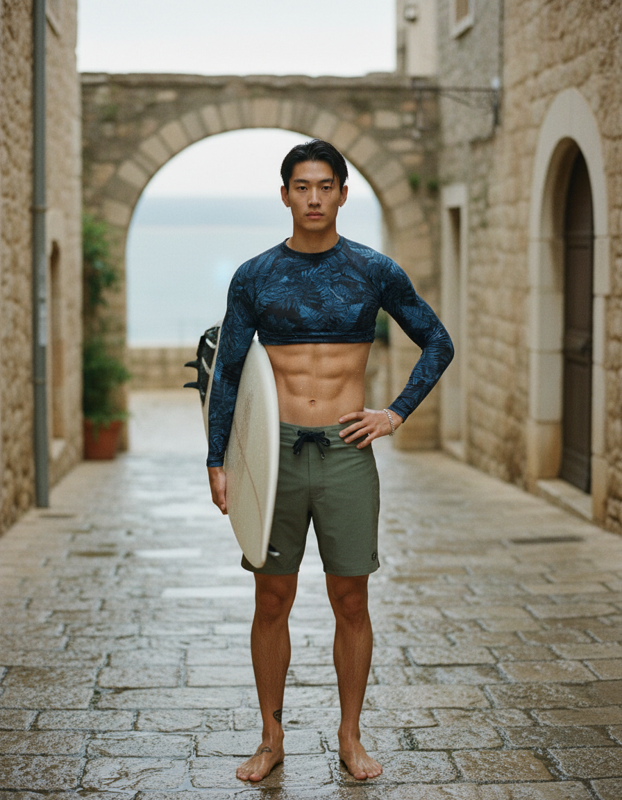 Marina Verdant Rash Guard Men's Rashguard — Lolekai