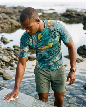 Men's Transformative Teal Lono men's rashguards