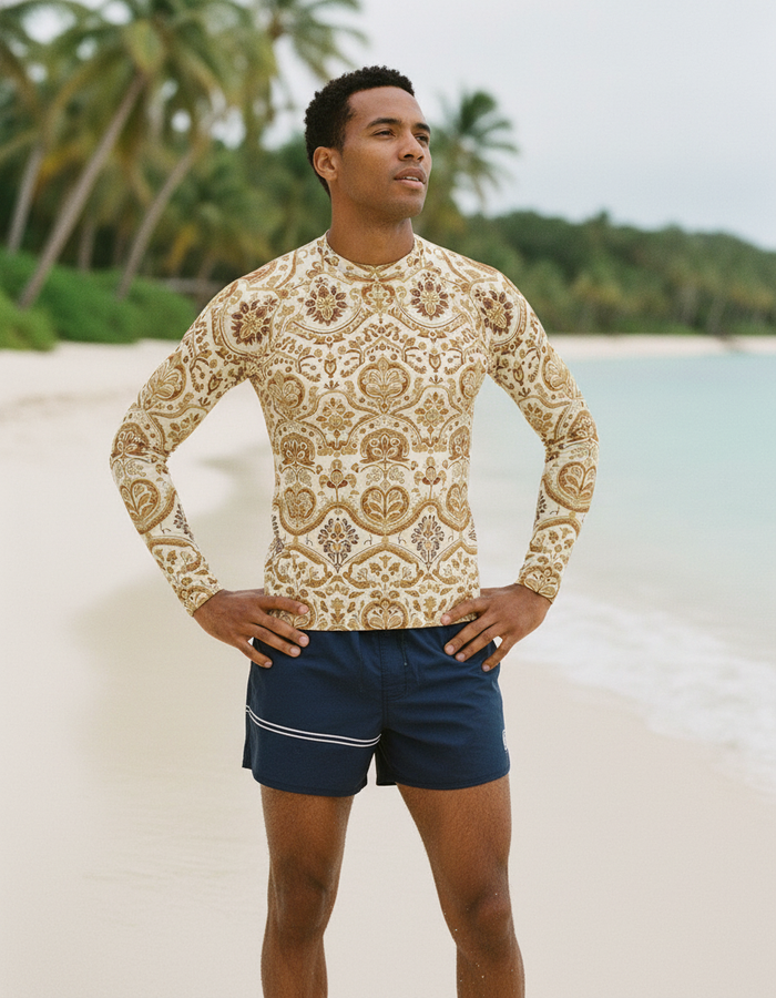 Rashguard — Men's Muskmelon Rangoli