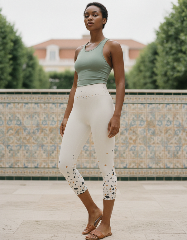Terrazzo capri yoga leggings