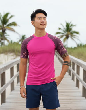 Men's Electric Fuchsia Mizu men's rashguards