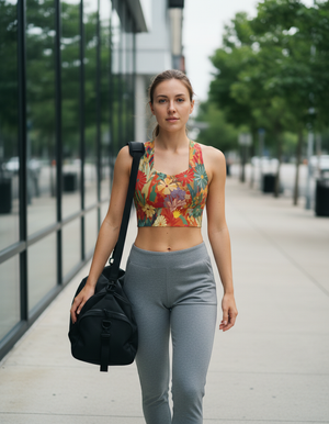 Blossom Sports Bra Longline Sports Bra — Dripper