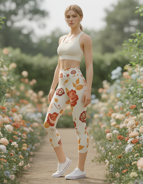 Burnt Sienna Belleza Capri Yoga Leggings Capri Yoga Leggings — Dripper