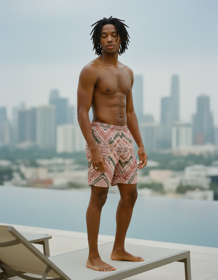 Men's Navajo Pattern Swim Trunks
