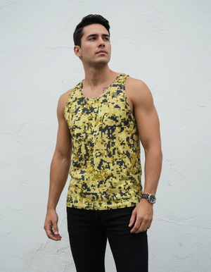 Men's Lemon Yellow Veil men's tank tops
