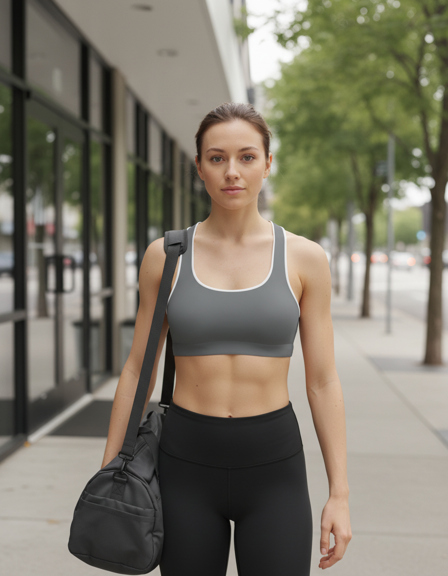 Classic Sports Bra in Smoke