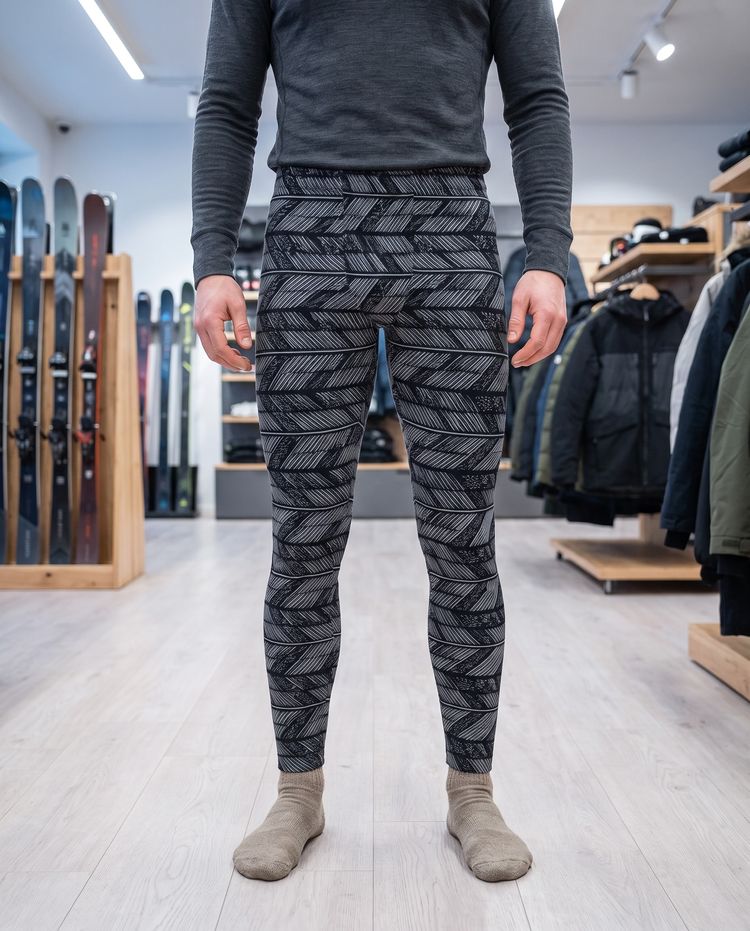 Glacier Herringbone men's base layer bottoms