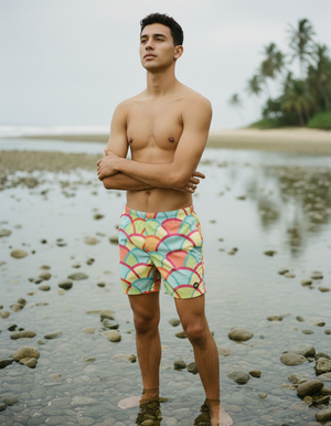 Muskmelon Hoshi Men's Swim Trunks Men's Swim Trunks — Dripper