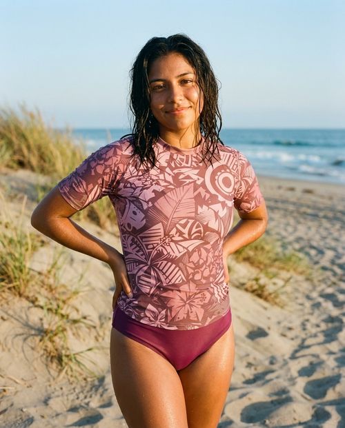 Dusty Rose Lani Poni Rash Guard Men's Rashguard — Lolekai