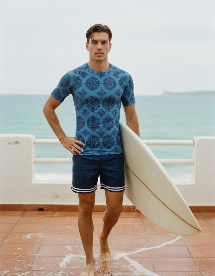Rashguard — Men's Blue Aura Yuki