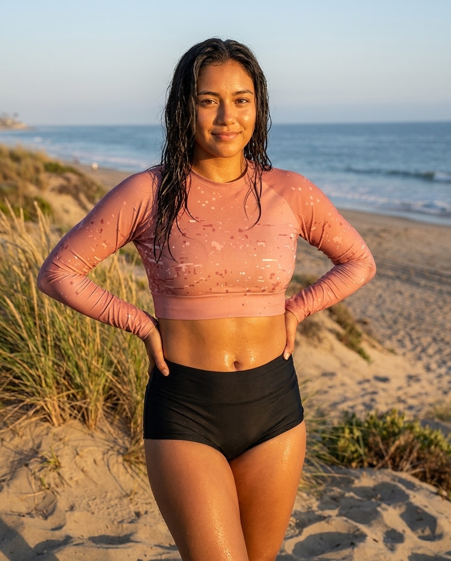Crop Top in Tea Rose Surge