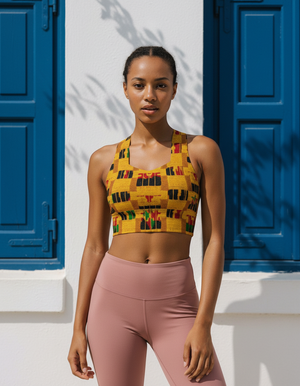 African Collection longline sports bras