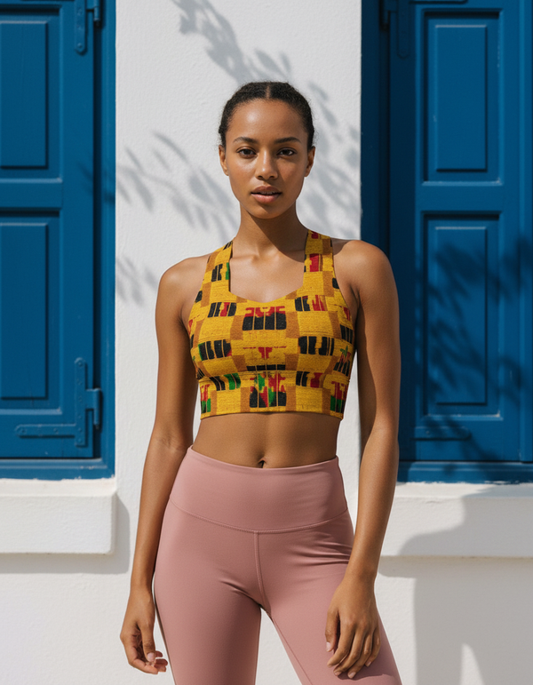 African Collection longline sports bras