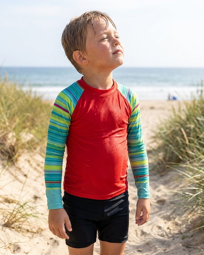 Rashguard — Boys Neon Aqua Eclipse