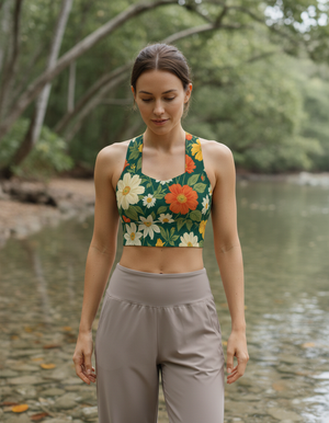 Petal Longline Sports Bra Longline Sports Bra — Dripper