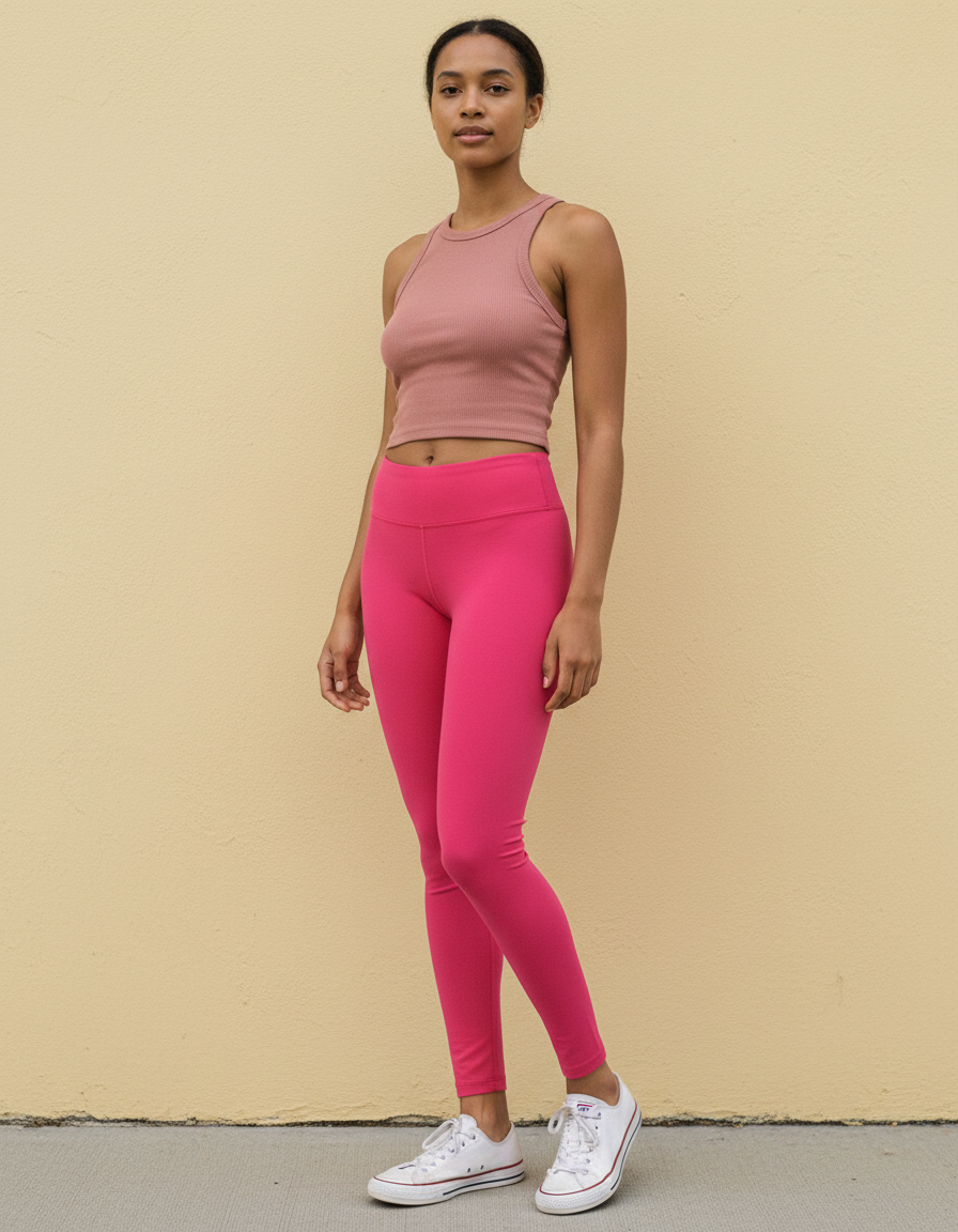Full-Length Leggings in Hot Pink