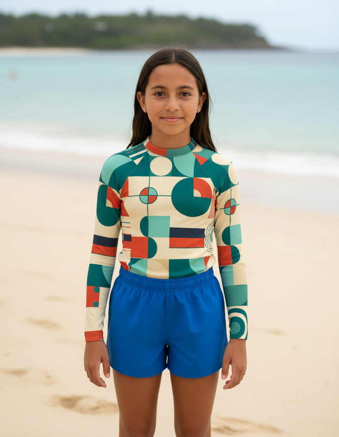 Rashguard — Youth Transformative Teal Form