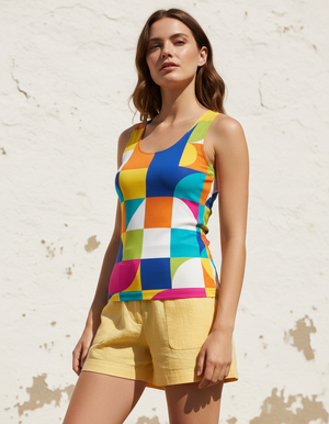 Suprematist Geometry Tank Tops tank tops