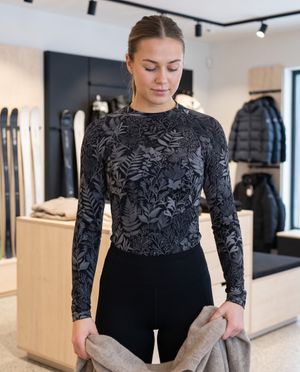 Graphite Shadowleaf Base Layer Top women's base layers