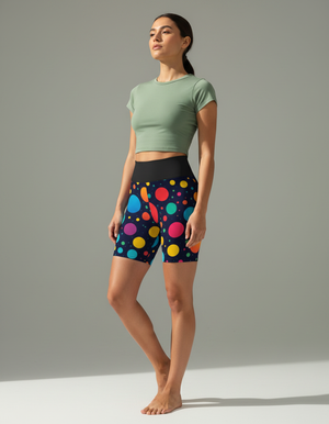Vivid Yoga Shorts Yoga Shorts — Dripper
