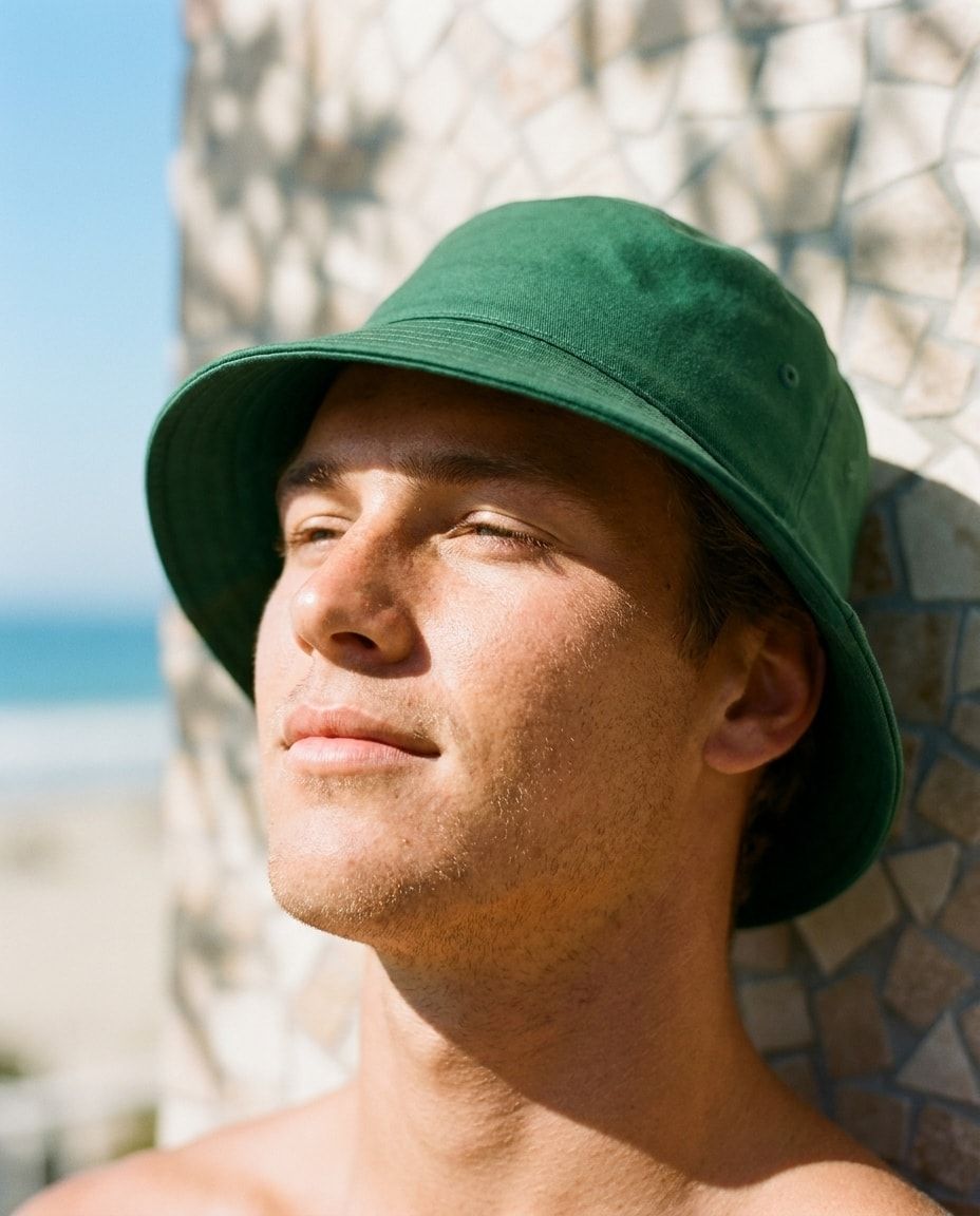 Runway Emerald Raisin & Mauve bucket hats