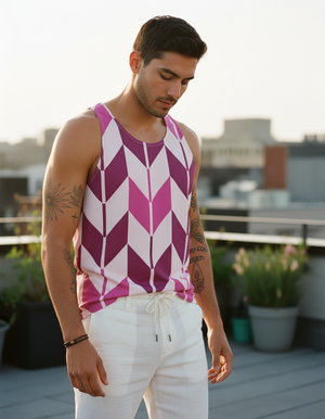 Electric Fuchsia Kaze Tank Top Men's Tank Top — Dripper