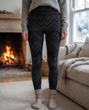 Ink Chevronet women's base layer bottoms