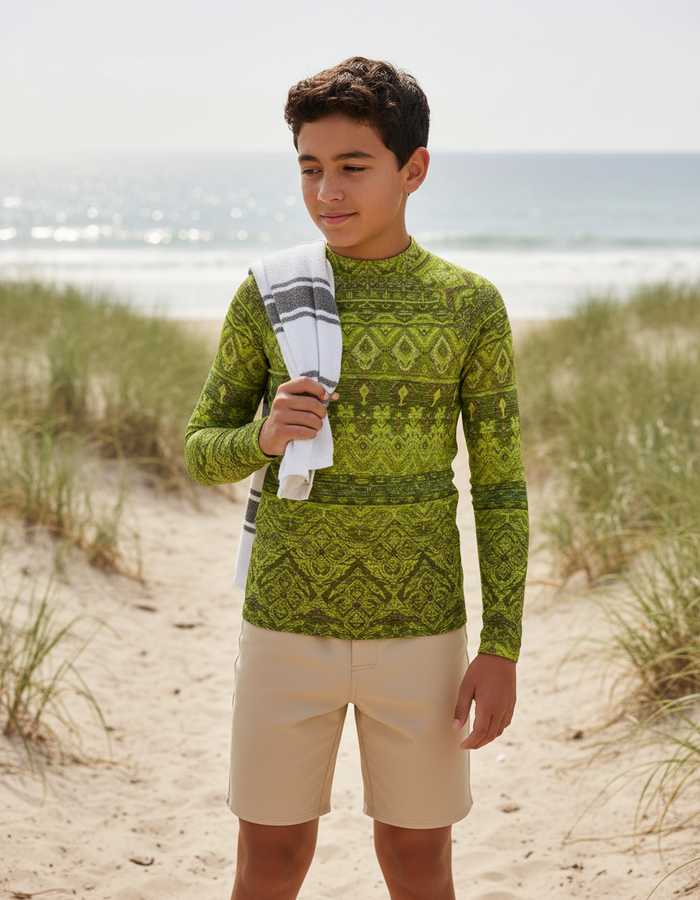 Rashguard — Youth Runway Chartreuse Serenade