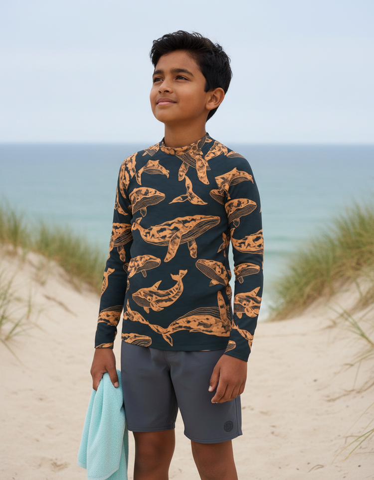 Youth Whale Rash Guard