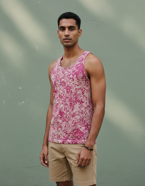 Electric Fuchsia Seabreeze Tank Top Men's Tank Top — Lolekai