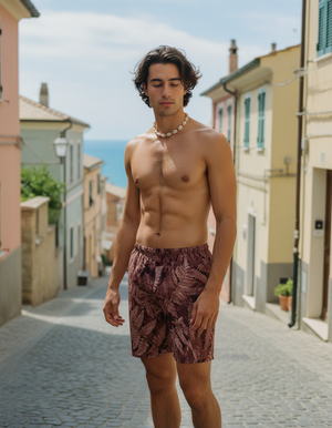 Tea Rose Verdant men's swim trunks