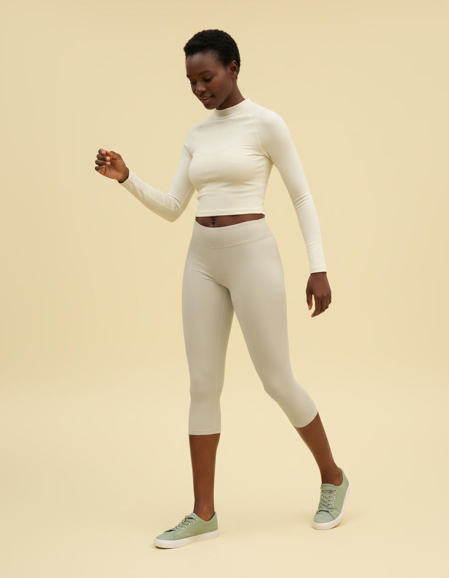 Capri Leggings in Putty