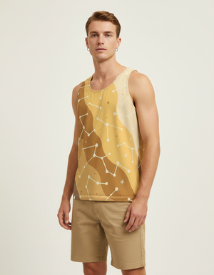 Amber Haze Nebula Tank Top Men's Tank Top — Dripper