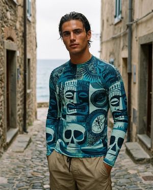 Men's Turquoise Kahuna men's rashguards