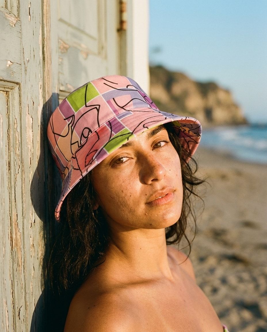 Millennial Pink Lustre bucket hats — view 1 of 2