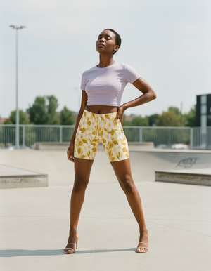 Yellow Serene Short Shorts Short Shorts — Dripper