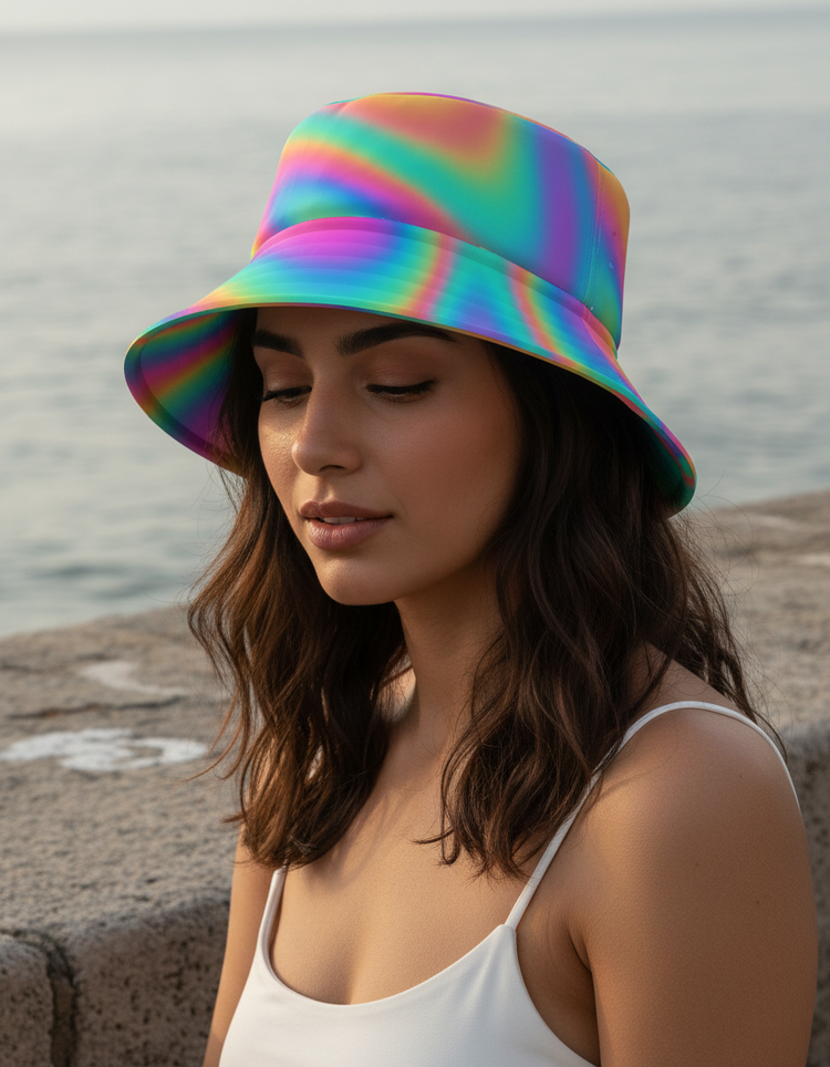 Prismatic Wave Bucket Hat