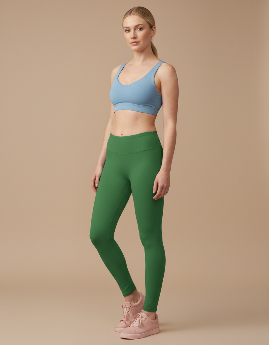 Full-Length Leggings in Palm Green