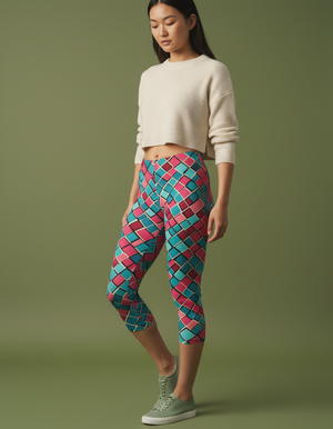Fiery Red Vortex leggings
