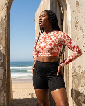 Women's Lava Falls Albaicín women's crop-top rashguards