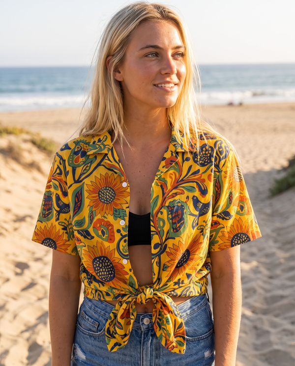 Provençal Souleiado women's hawaiian shirts