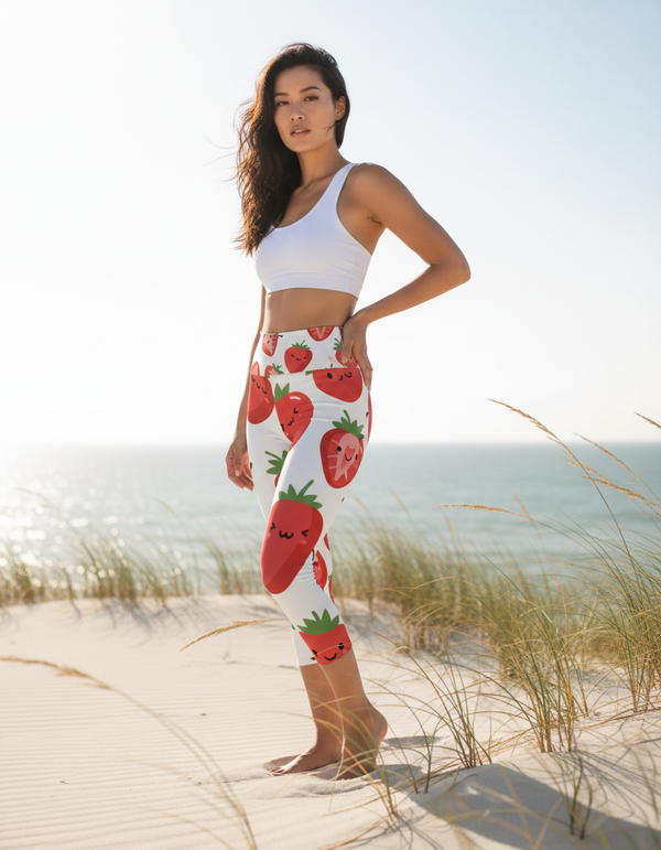 Strawberry Collection capri yoga leggings